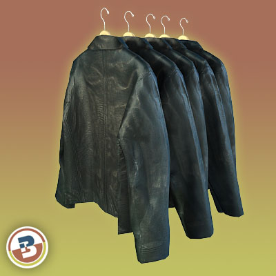 3D Model of Clothing Series - Realistic Hung Jackets - 3D Render 8